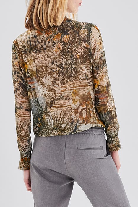 KHAKI LANDSCAPE PRINT BLOUSE KHAKI 2