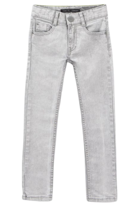 BOYS’ GREY SKINNY JEANS WITH REFLECTIVE DETAILS WHITE GREY 1