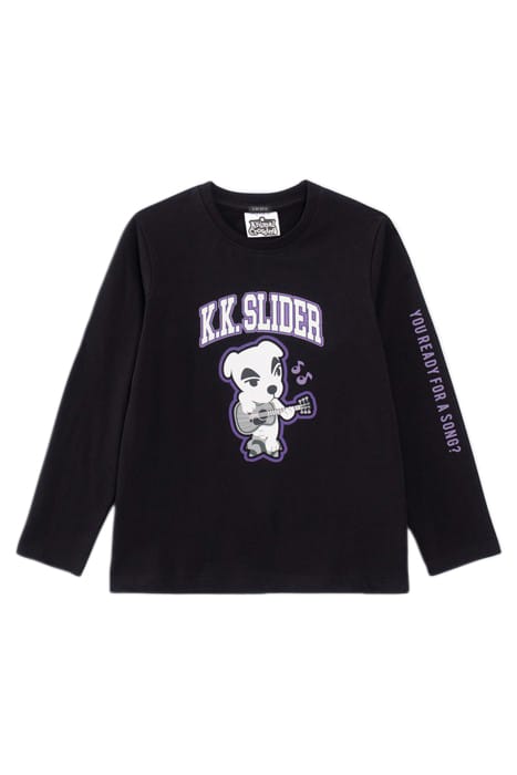 BOYS’ BLACK ANIMAL CROSSING™ T-SHIRT, TOTAKEKE IMAGE BLACK 1
