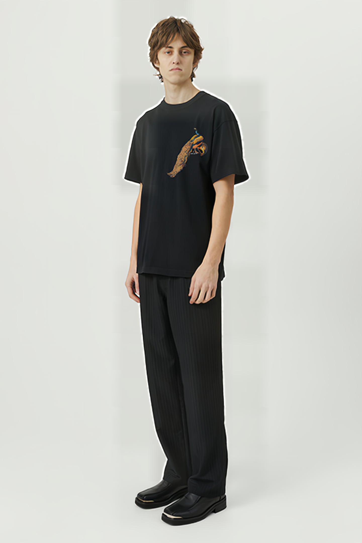 KAI PEACOCK T-SHIRT BLACK 1