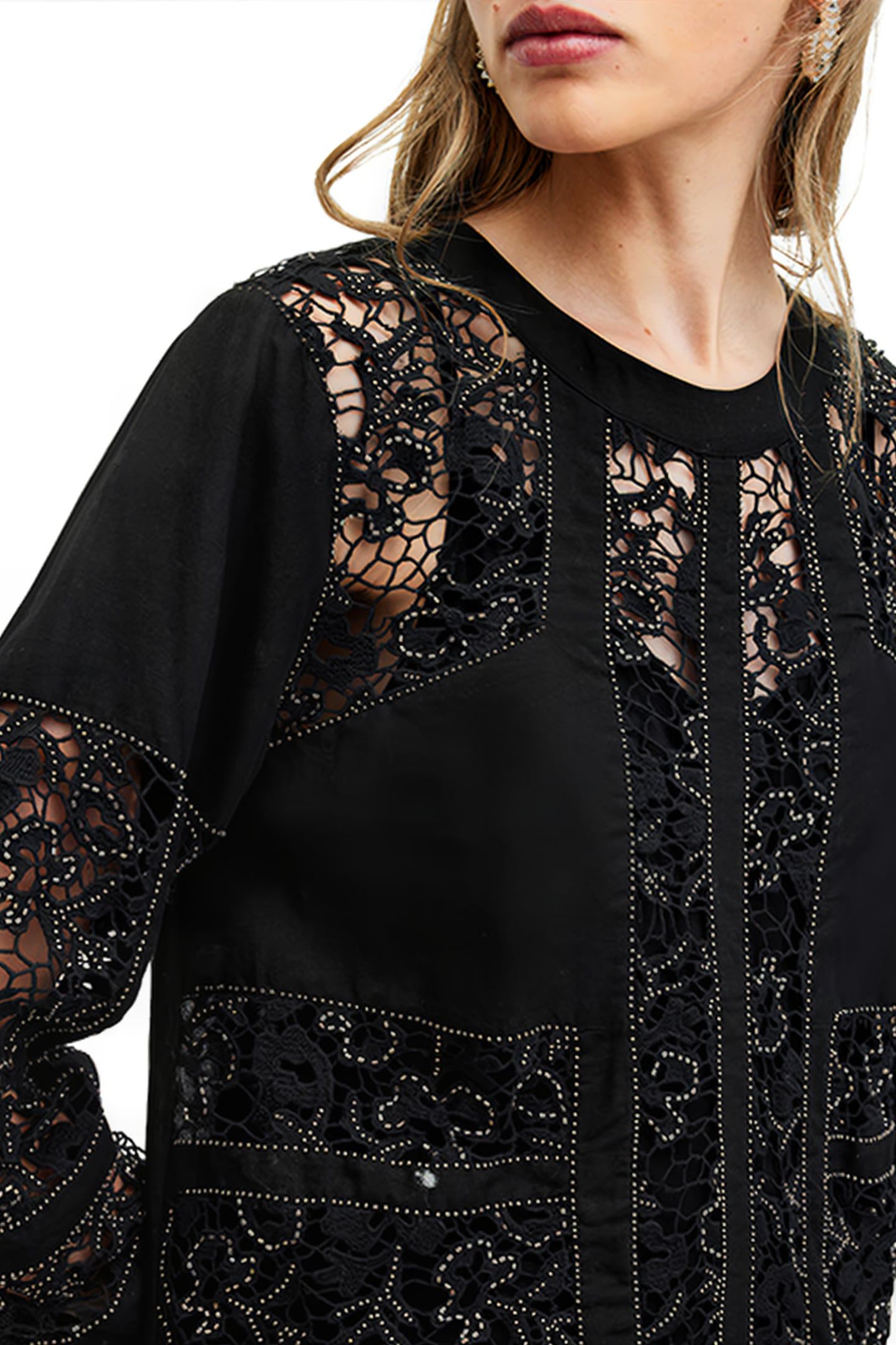 NOUSH EMB DRESS JET BLACK 6