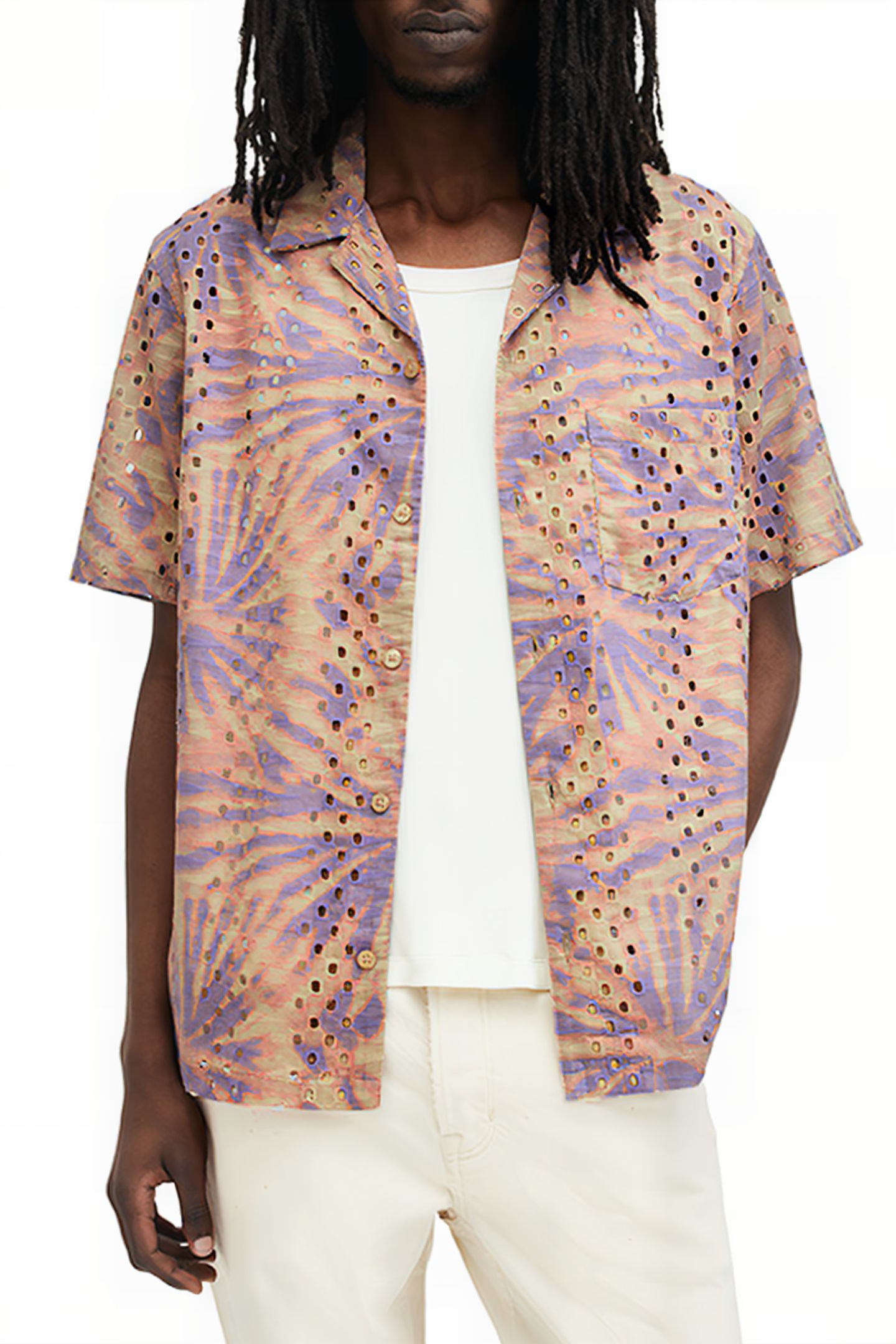YUCCA SS SHIRT PASTEL/SEPIA BRWN 5