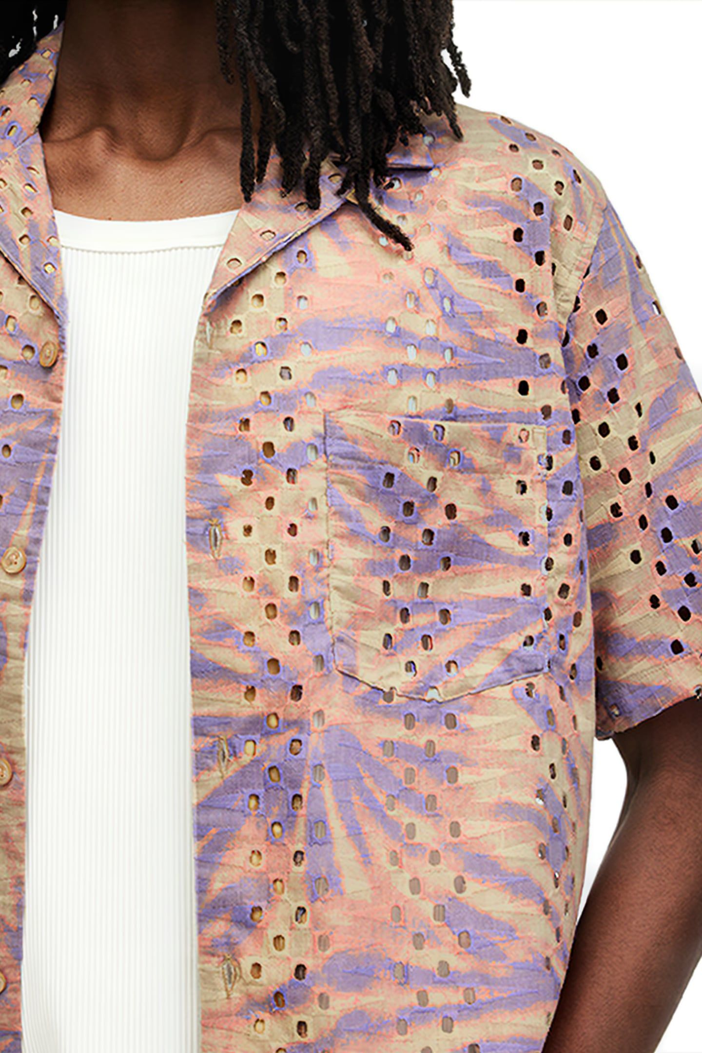 YUCCA SS SHIRT PASTEL/SEPIA BRWN 7