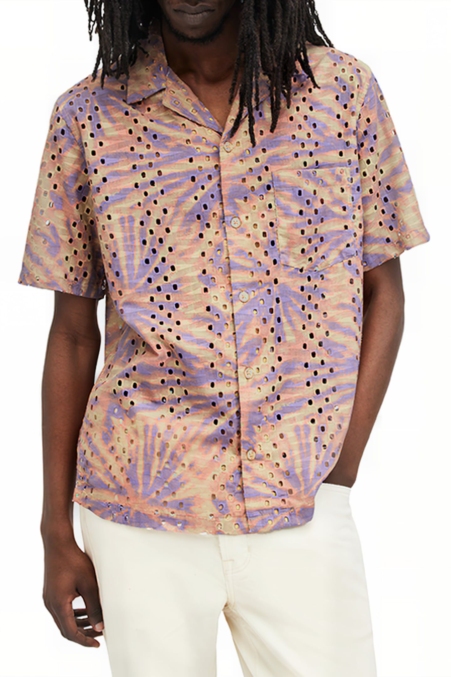 YUCCA SS SHIRT PASTEL/SEPIA BRWN 1