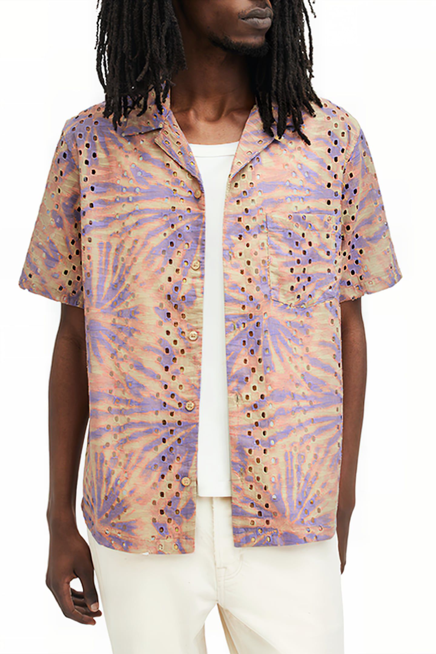 YUCCA SS SHIRT PASTEL/SEPIA BRWN 6