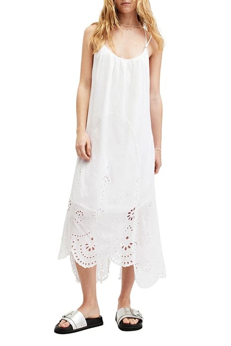 AREENA EMB DRESS OPTIC WHITE 1