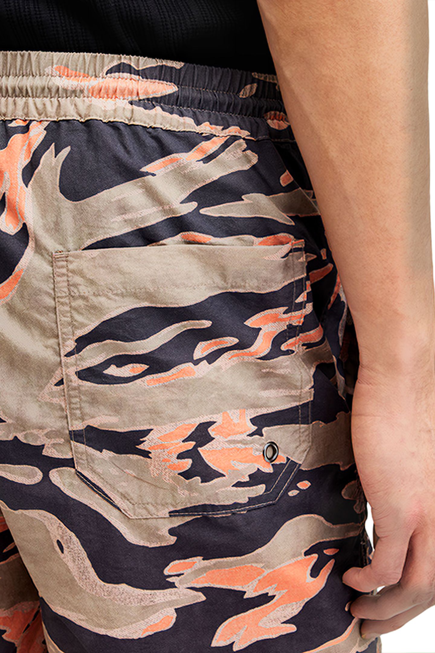 SOLAR CAMO SWIMSHORT WASHED BLACK 9
