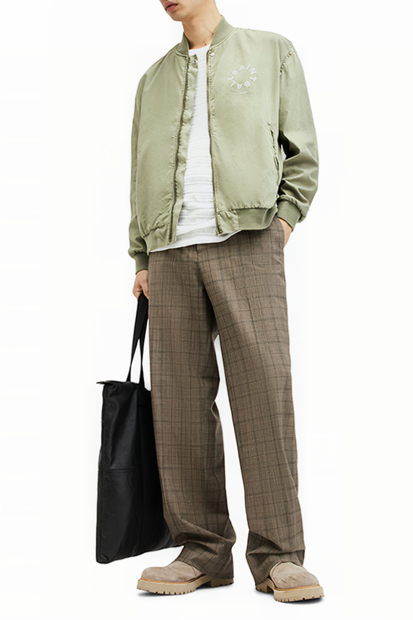 TIERRA FADED BOMBER HERB GREEN 2