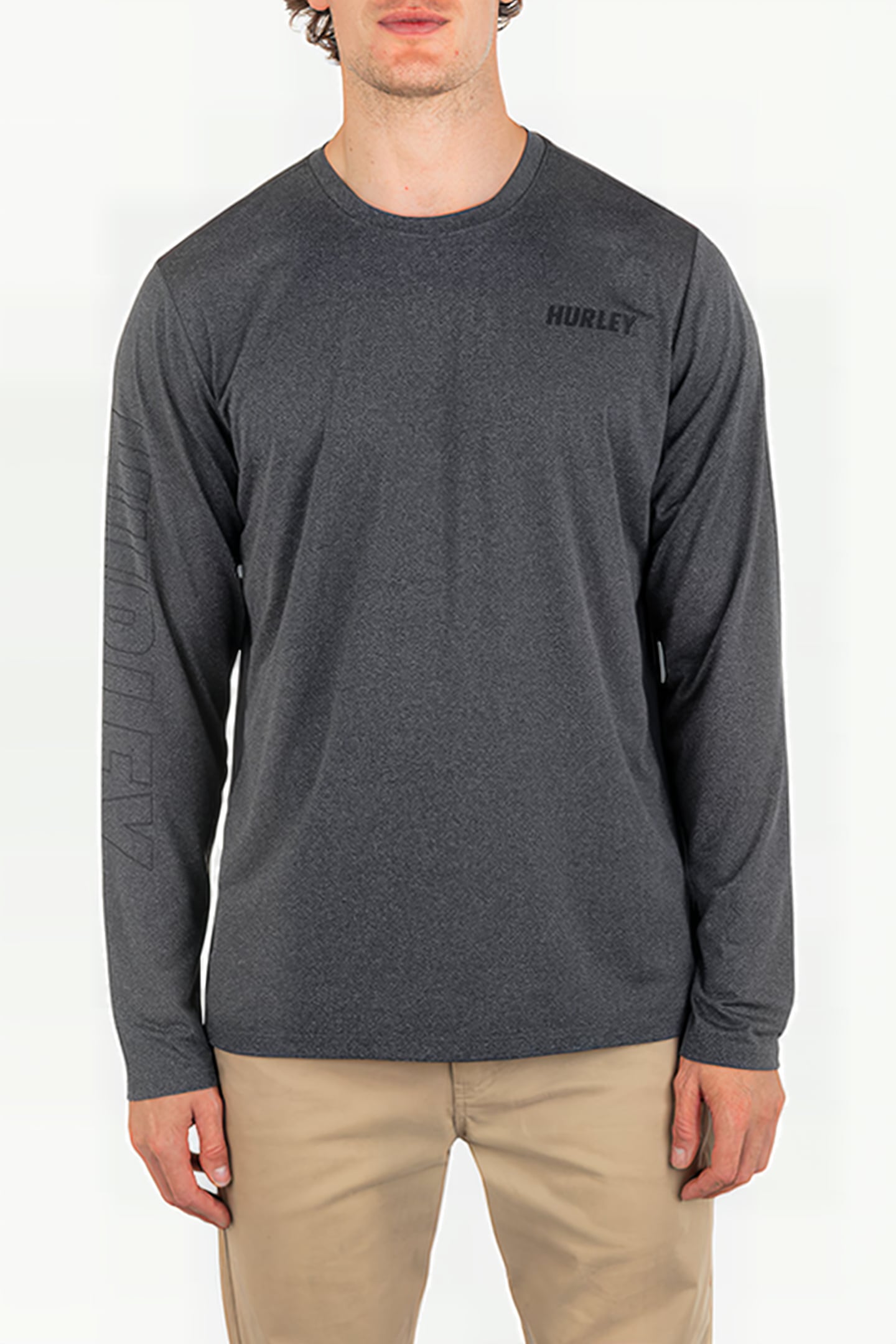 H2O-DRI EASTON FASTLANE LONG SLEEVE BLACK HEATHER 1