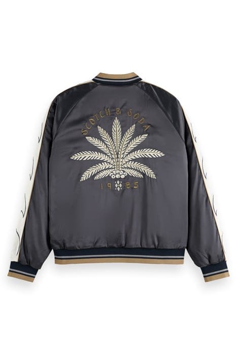 EMBROIDERED REVERSIBLE BOMBER JACKET TERRACOTTA 2