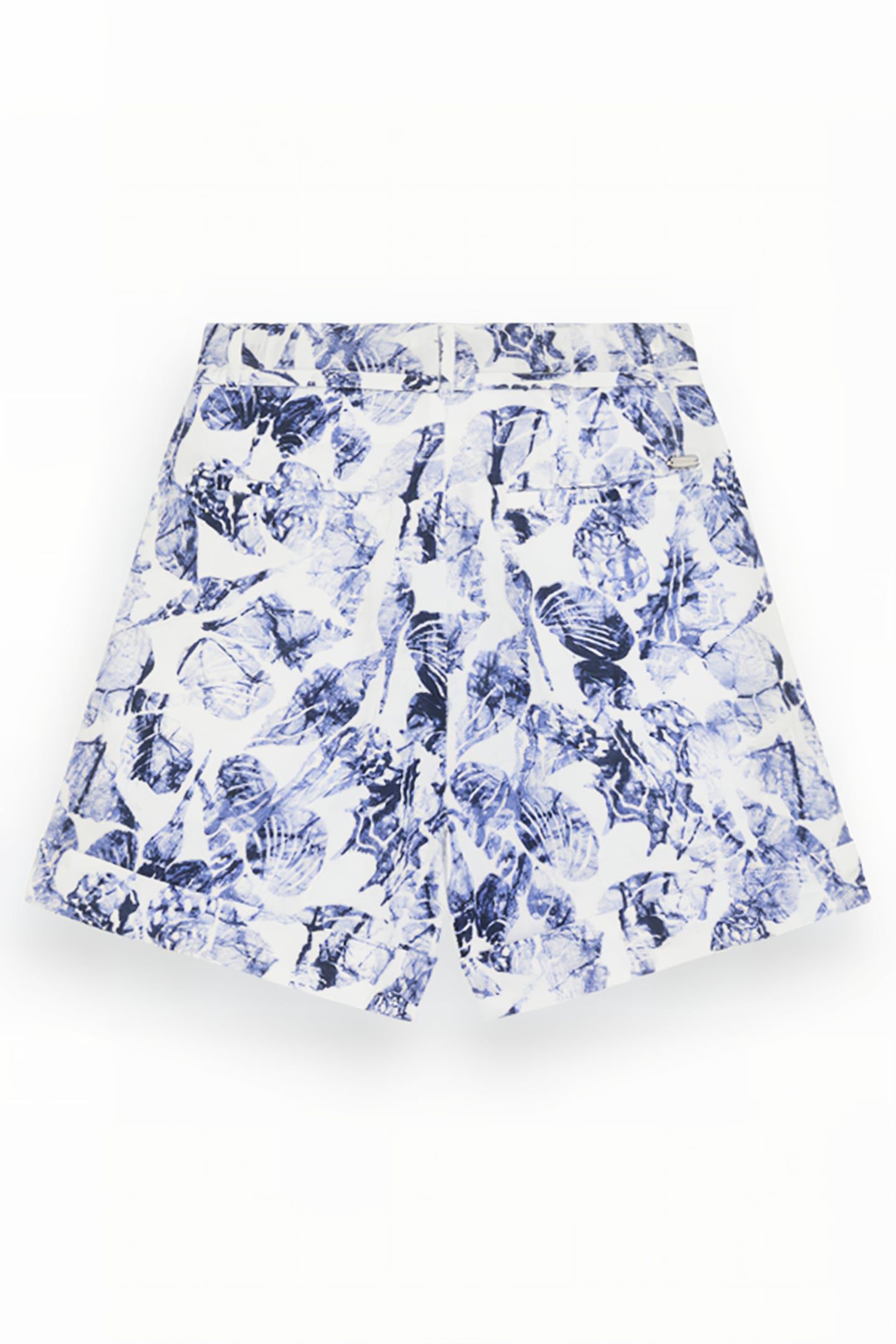 HIGH-RISE LINEN SHORT SHELL BATIK BLUE 5