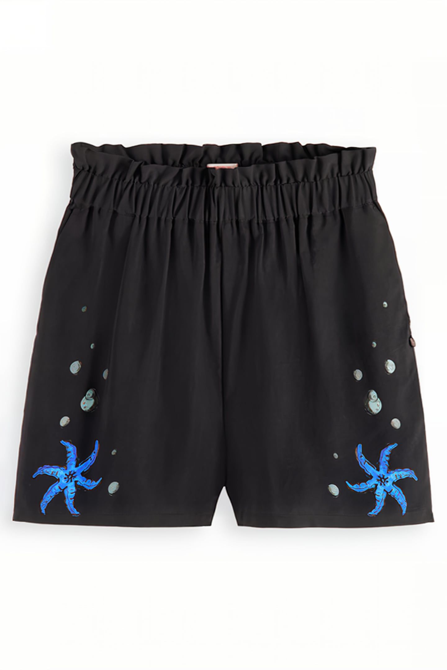 PRINTED PULL ON SHORTS SEA COLLAGE 1