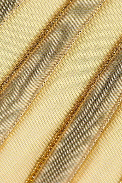 PLEATED SHINY HIGH-RISE MAXI SKIRT GOLD 7