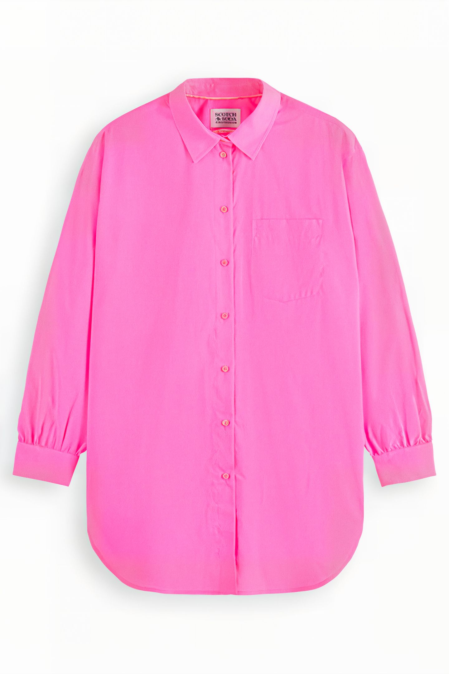 EXTRA OVERSIZED SHIRT FLUO PINK 1