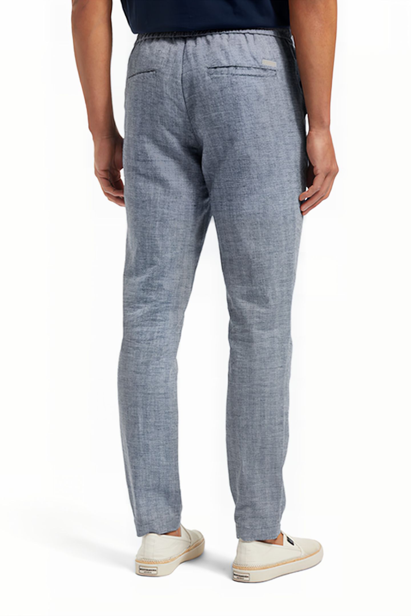 WARREN - STRAIGHT FIT YARN-DYE NAVY HERRINGBONE 2