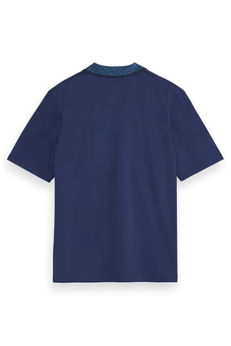 MELANGE COLLAR POLO NAVY BLUE 2