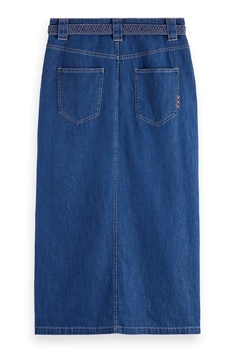 SUMMERY SKIRT WITH BELT — WASHED INDIGO WASHED INDIGO 2