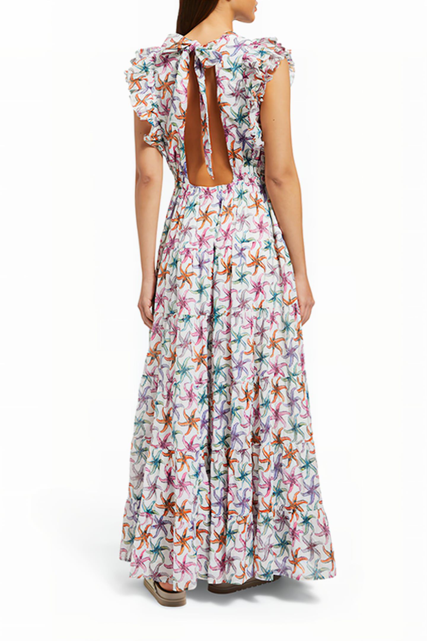 PRINTED MAXI COTTON VOILE DRESS STARFISH 2