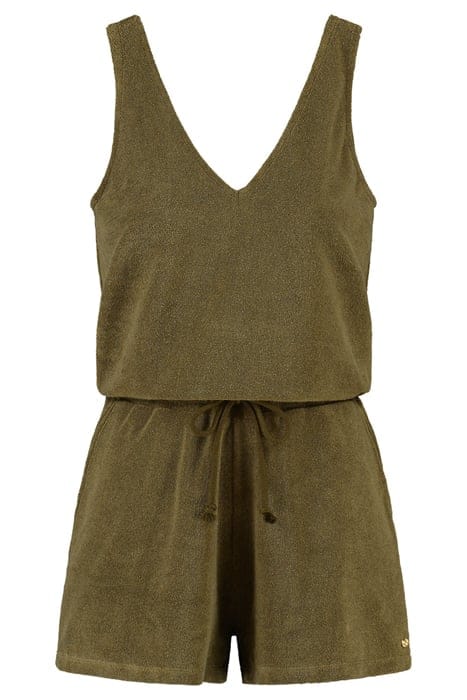 FIJI TOWELING JUMPSUIT FOREST GREEN 4