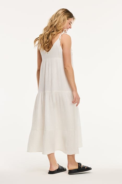 BOGOTA DRESS MOUSSELINE WAFFLE JET STREAM WHITE 5