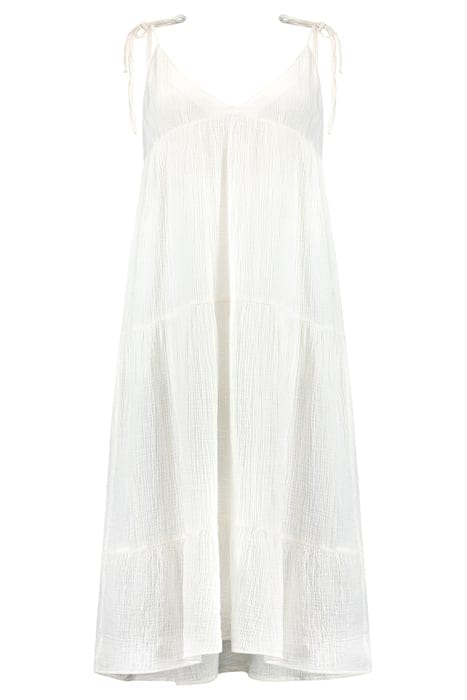 BOGOTA DRESS MOUSSELINE WAFFLE JET STREAM WHITE 3