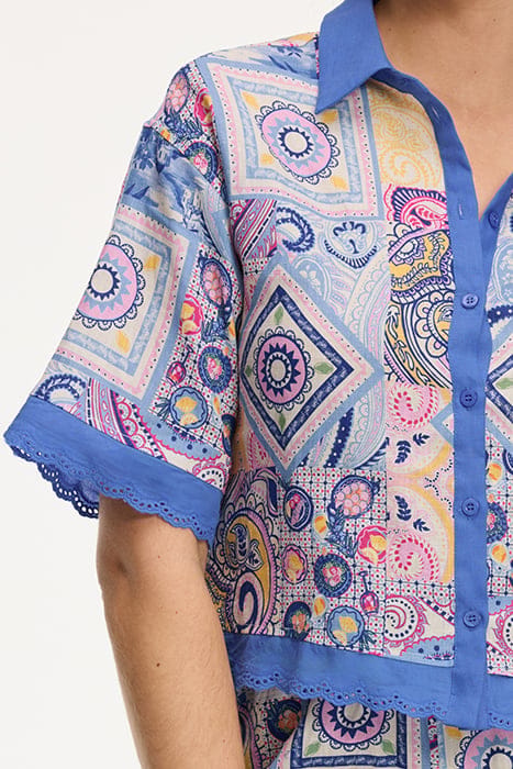 EMILY BLOUSE PAISLEY BANNER PAISLEY BANNER BLUE 9