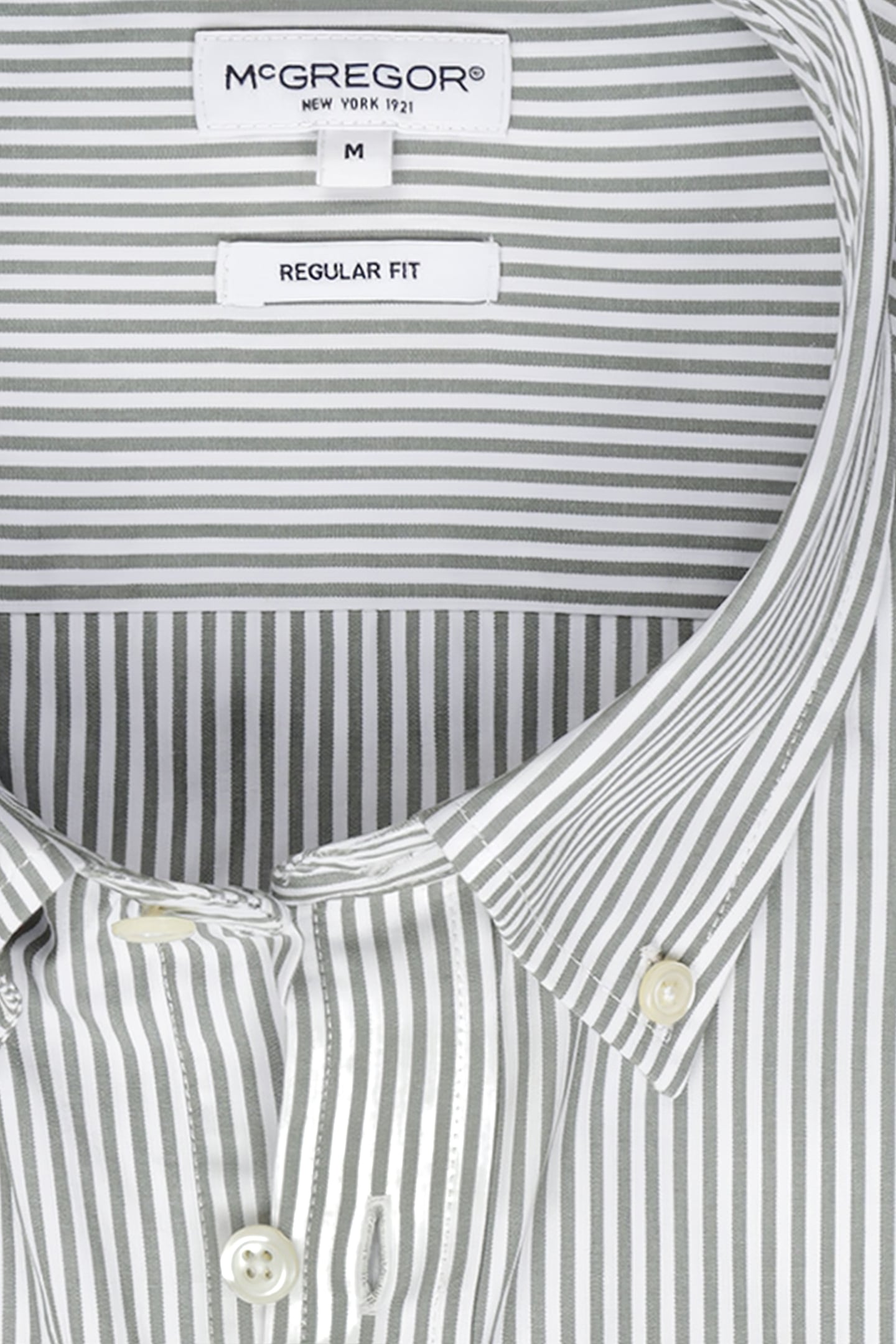 STRIPED POPLIN SHIRT DARK SAGE 4