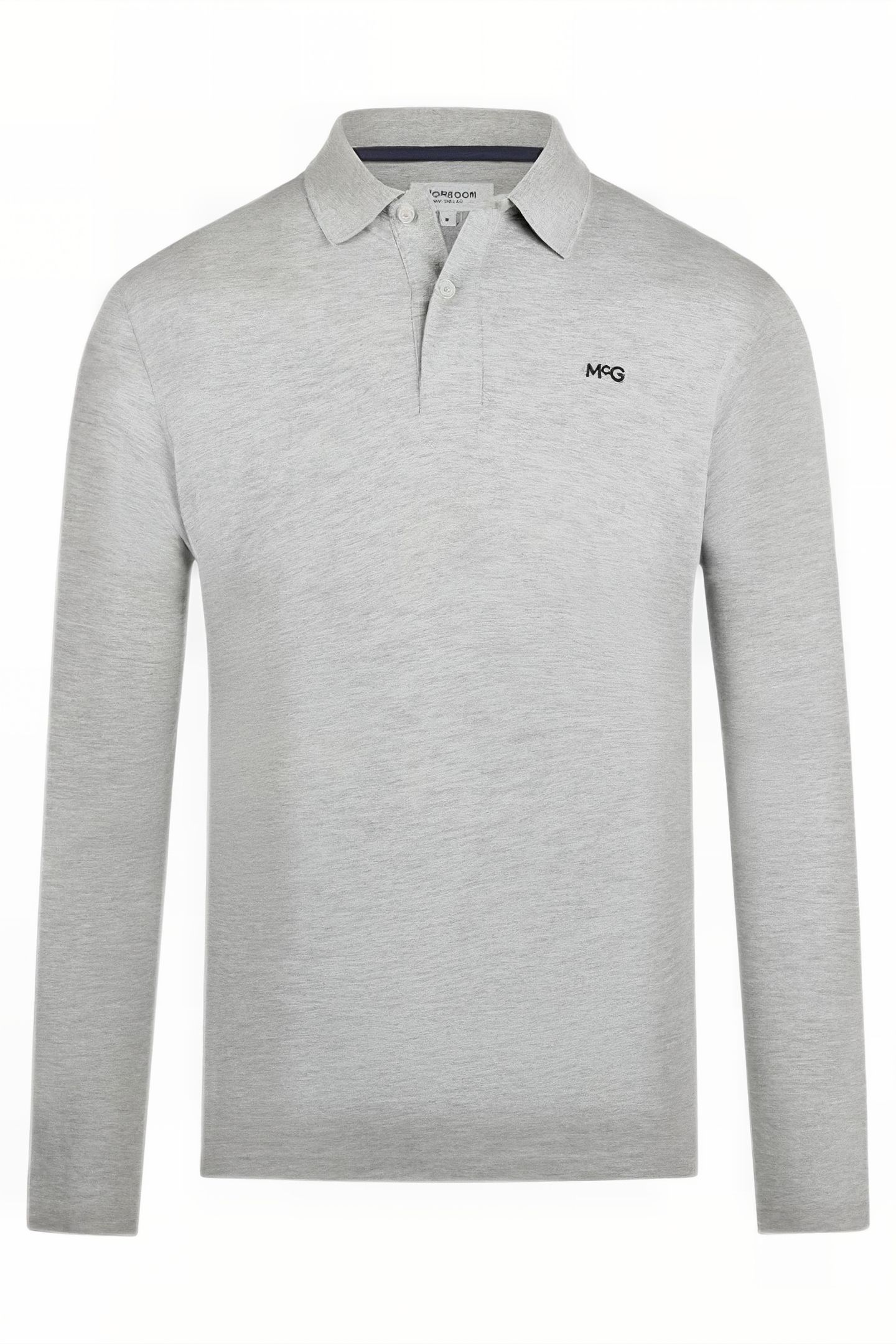 LONG SLEEVE POLO MEDIUM GREY MELANGE 1
