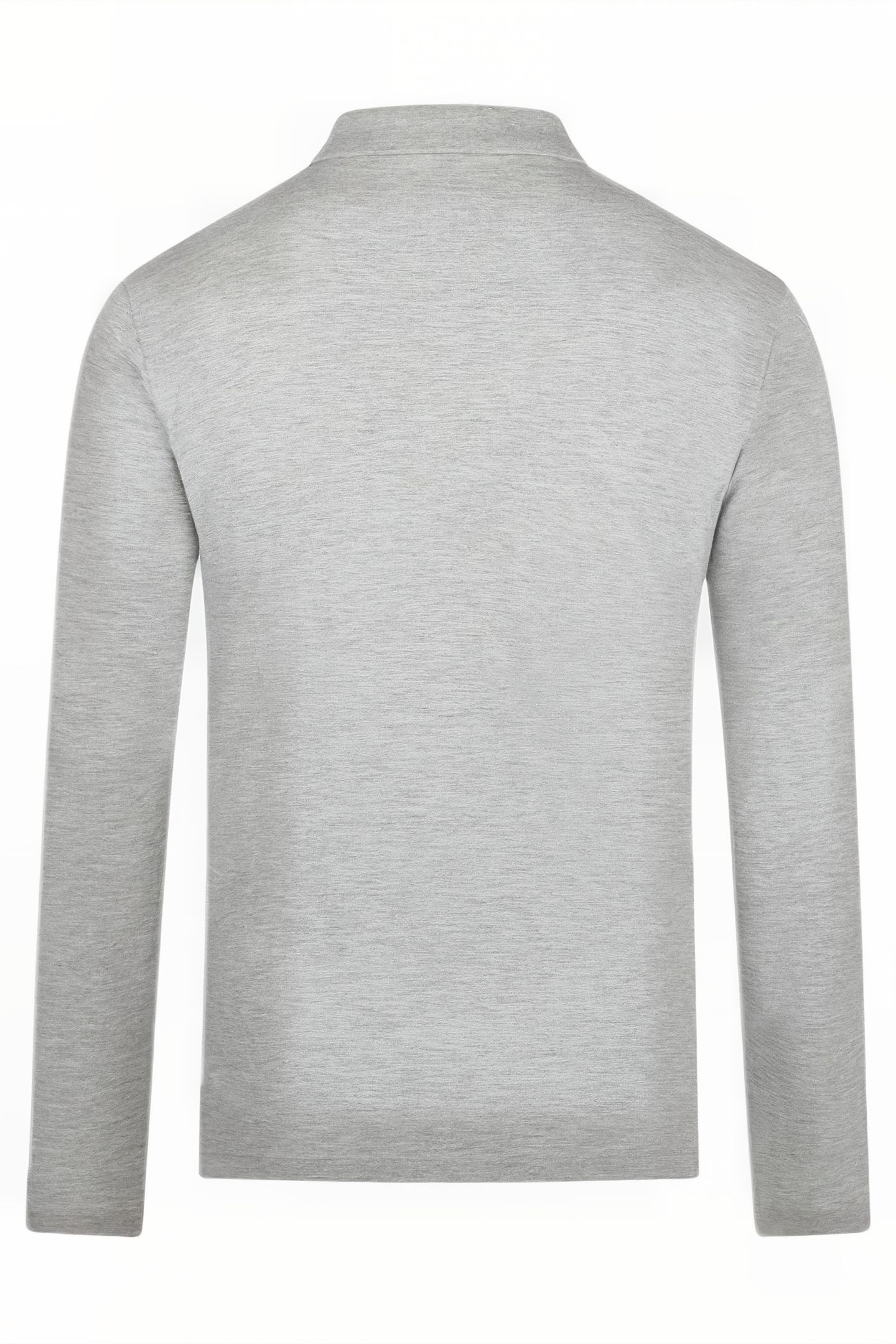 LONG SLEEVE POLO MEDIUM GREY MELANGE 2