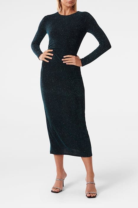 MONICA RUCHED GLITTER BODYCON BLUE GLITTER 1