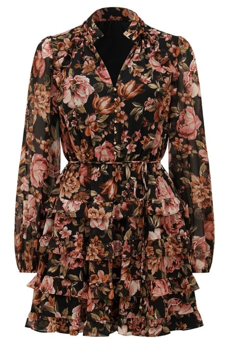 LOWRIE RUFFLE MINI DRESS PRINT OPTION 1 4