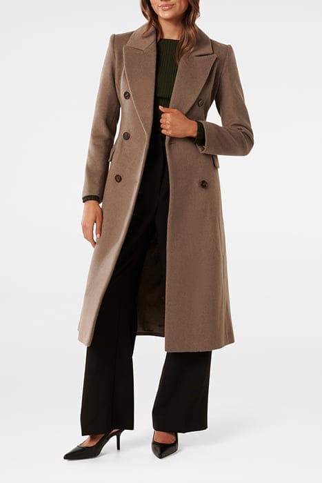 CHARLOTTE PETITE WRAP COAT ASH BROWN 5