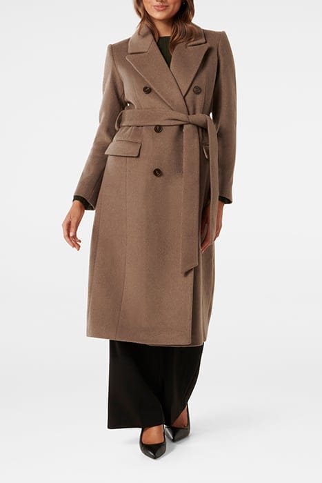 CHARLOTTE PETITE WRAP COAT ASH BROWN 1