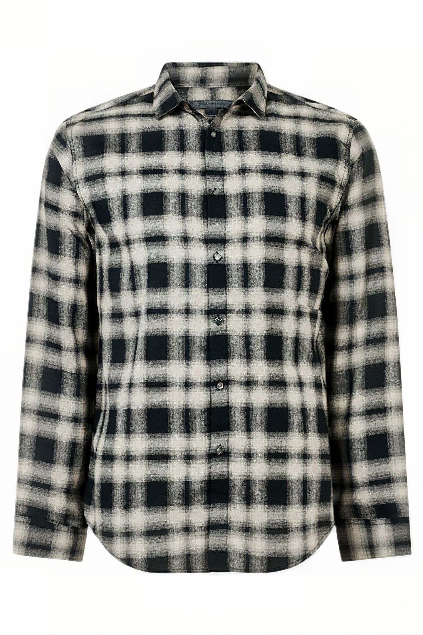 SLIM FIT SPORT SHIRT WITH SHANK BUTTONS BLACK 1