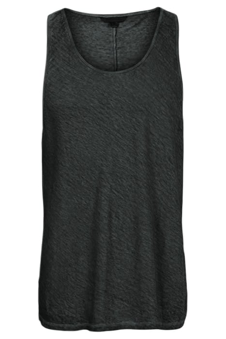 BROOME SLIM FIT LINEN TANK TOP WITH COLD SEAL GREY 1