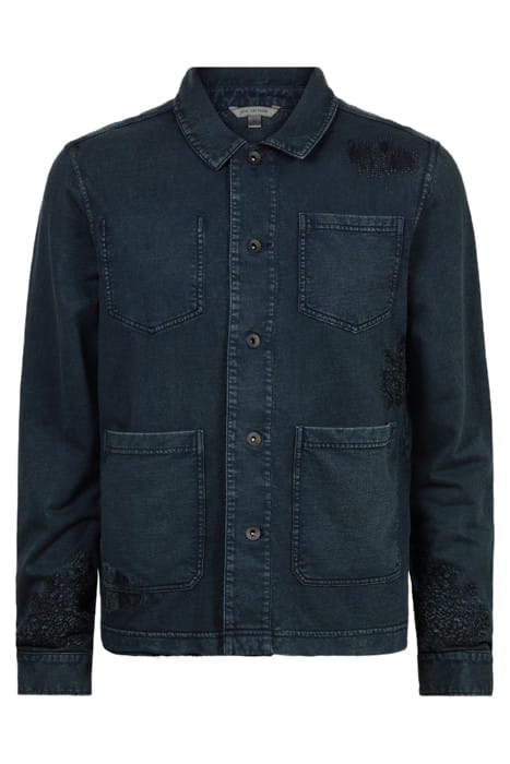 DALTON LS TRUCKER JACKET WITH MENDING DE NAVY 1