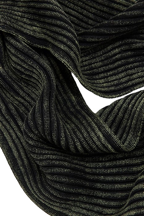 KNIT RIB SCARF IN MARBLE WASH DARK OLIVE 3