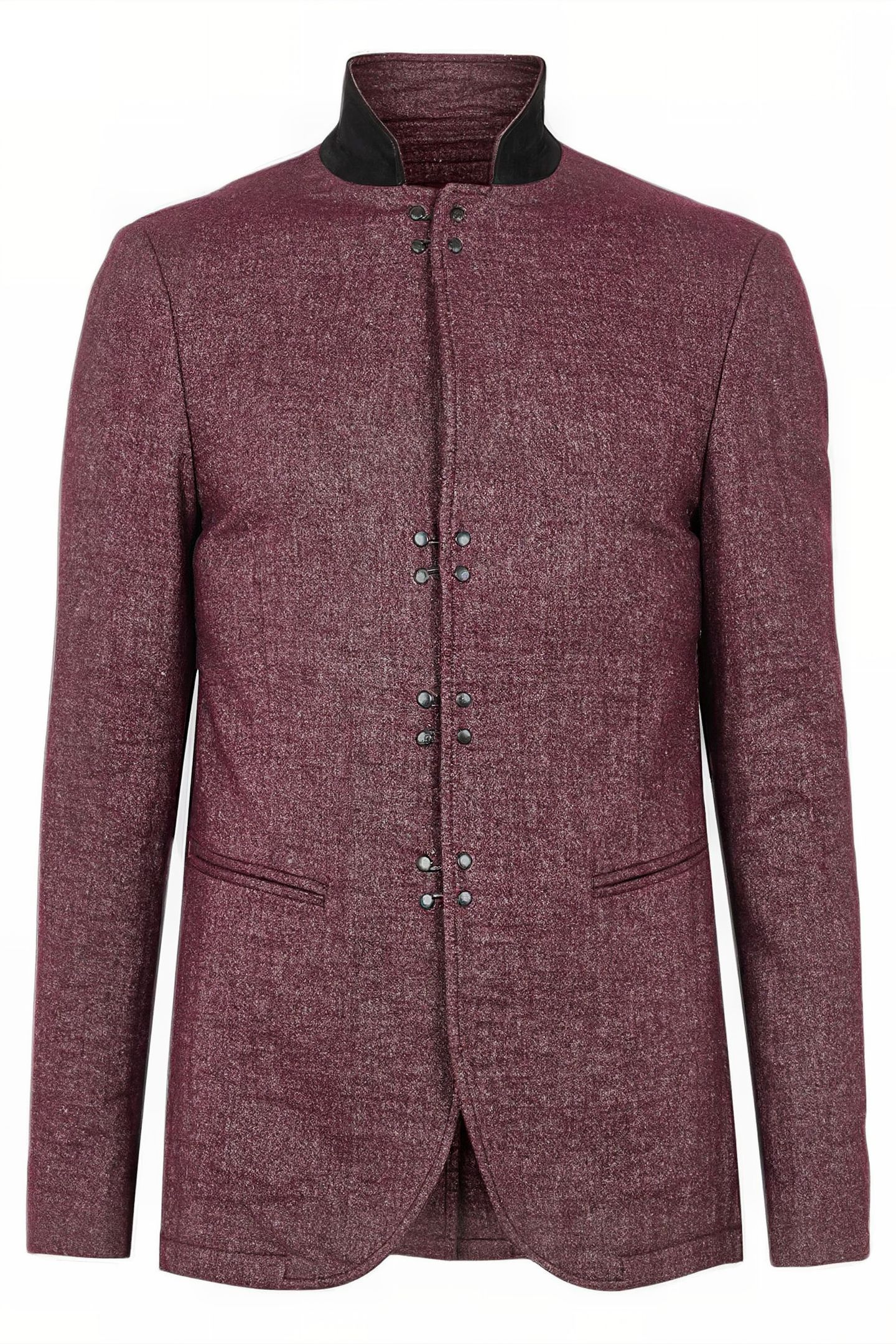 SLIM FIT NOTCH LAPEL JACKET WITH A HOOK OXBLOOD 1