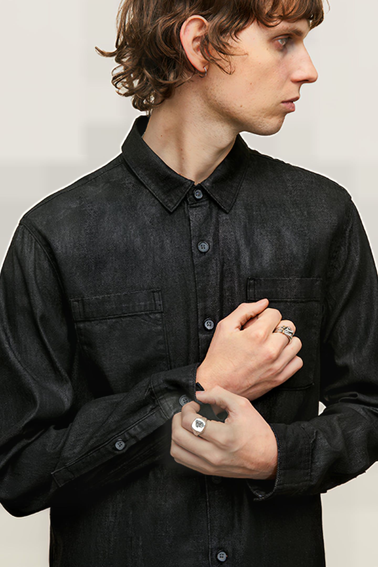 COLE REGULAR FIT L/S SHIRT BLACK 2