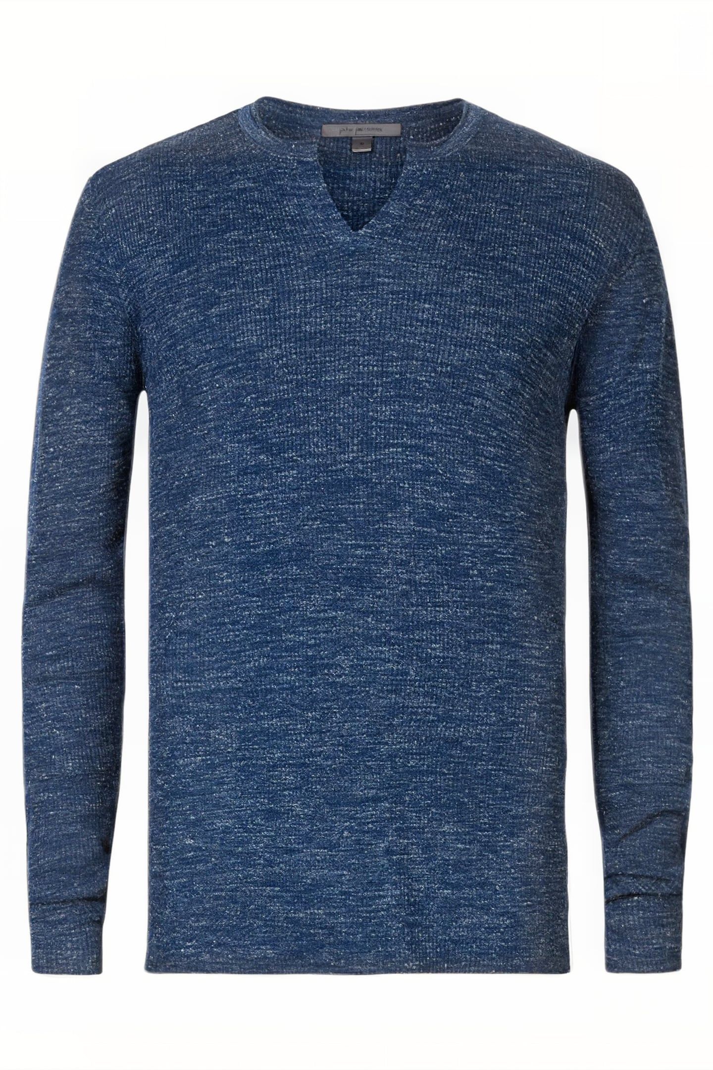 TRAVIS LS RIB HENLEY WITH OPEN PLACKET NAVY 1