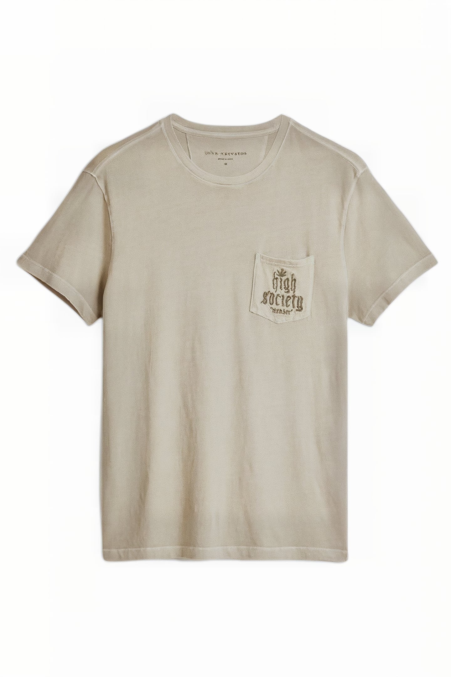 SS CREW POCKET TEE - HIGHSOCIETY FOSSIL GREY 2
