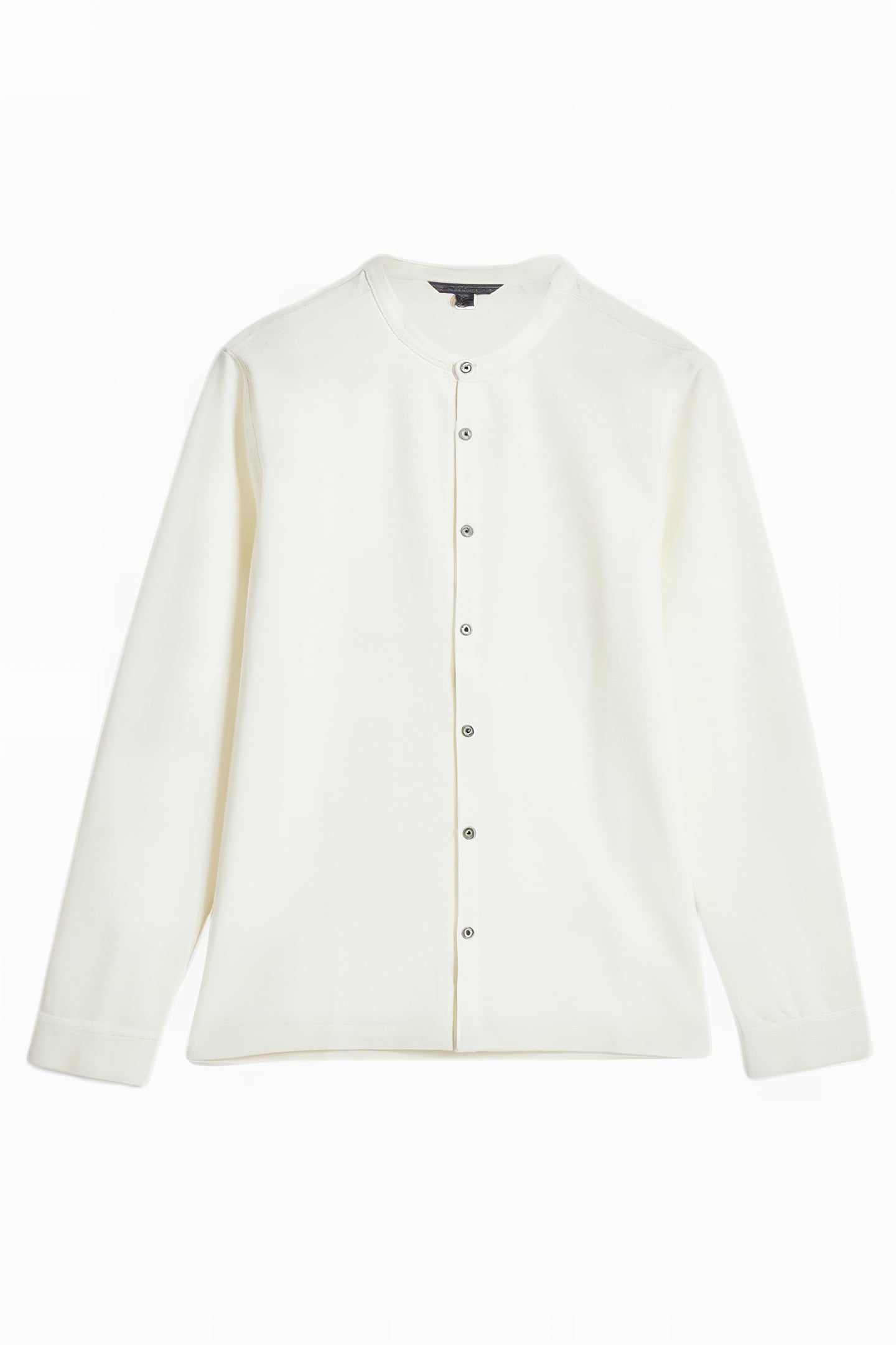 YANCEY REGULAR FIT LS STAND COLLAR SHIRT WHITE 2