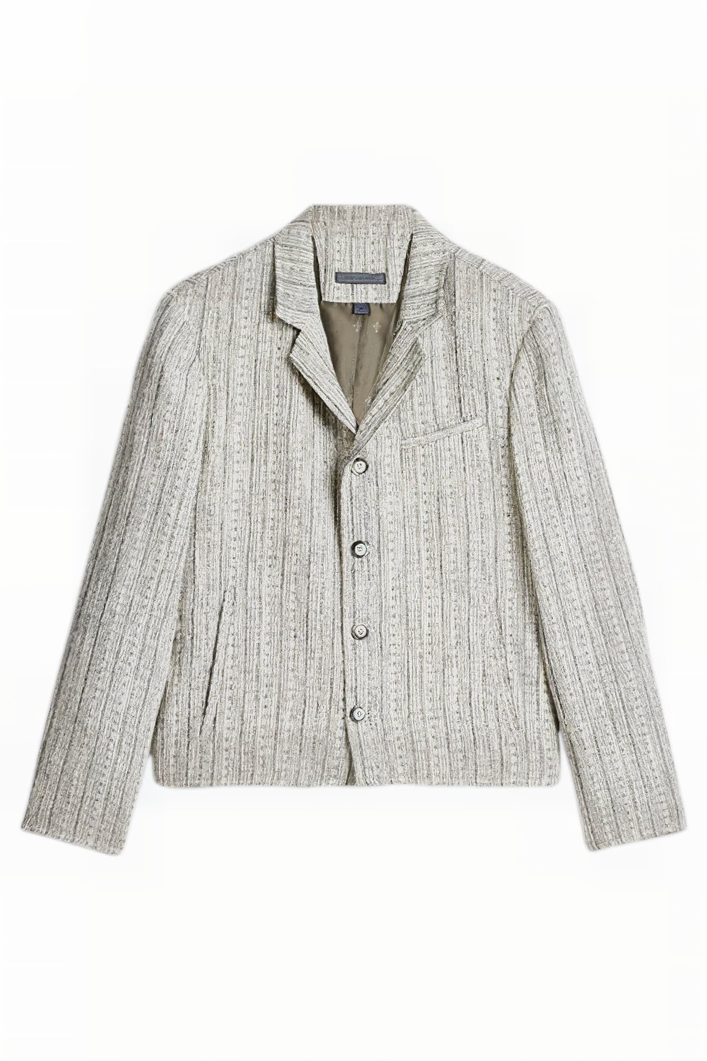SHORT JACKET WITH WELT CHEST PKT ANGLED BLACK/WHITE 2