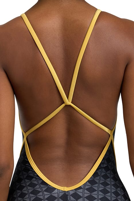 WOMEN'S ARENA 50TH SWIMSUIT DIAMOND BACK BLACK MULTI-GOLD 9