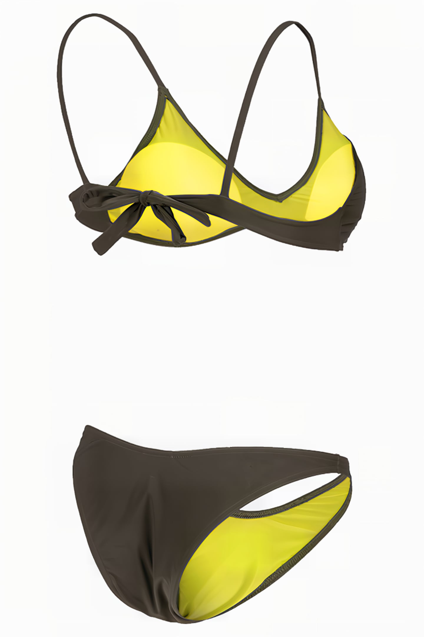 WOMEN'S ARENA SOLID BIKINI TRIANGLE DARK OLIVE 7