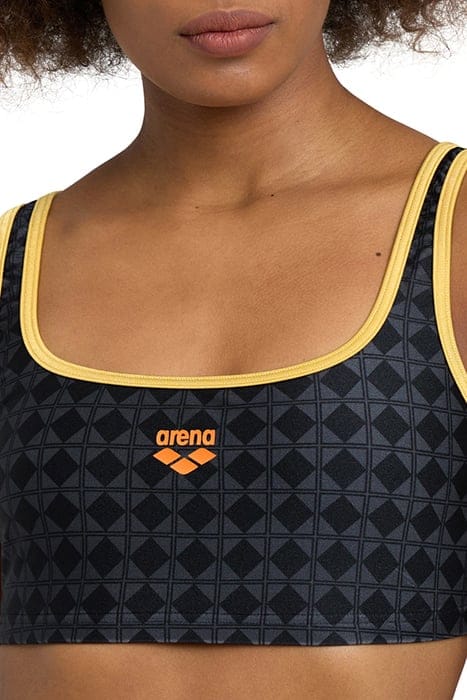 WOMEN'S ARENA 50TH BIKINI BRALETTE BLACK MULTI-GOLD 8