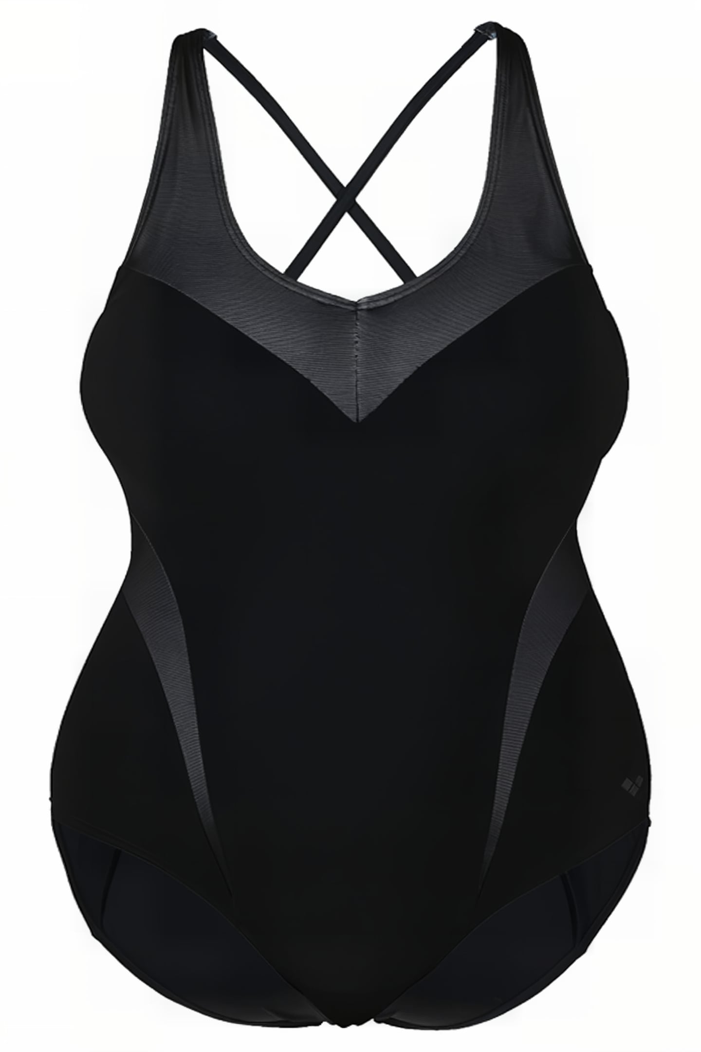 W ISABEL LIGHT CROSS BACK ONE PIECE PLUS BLACK-WHITE 4