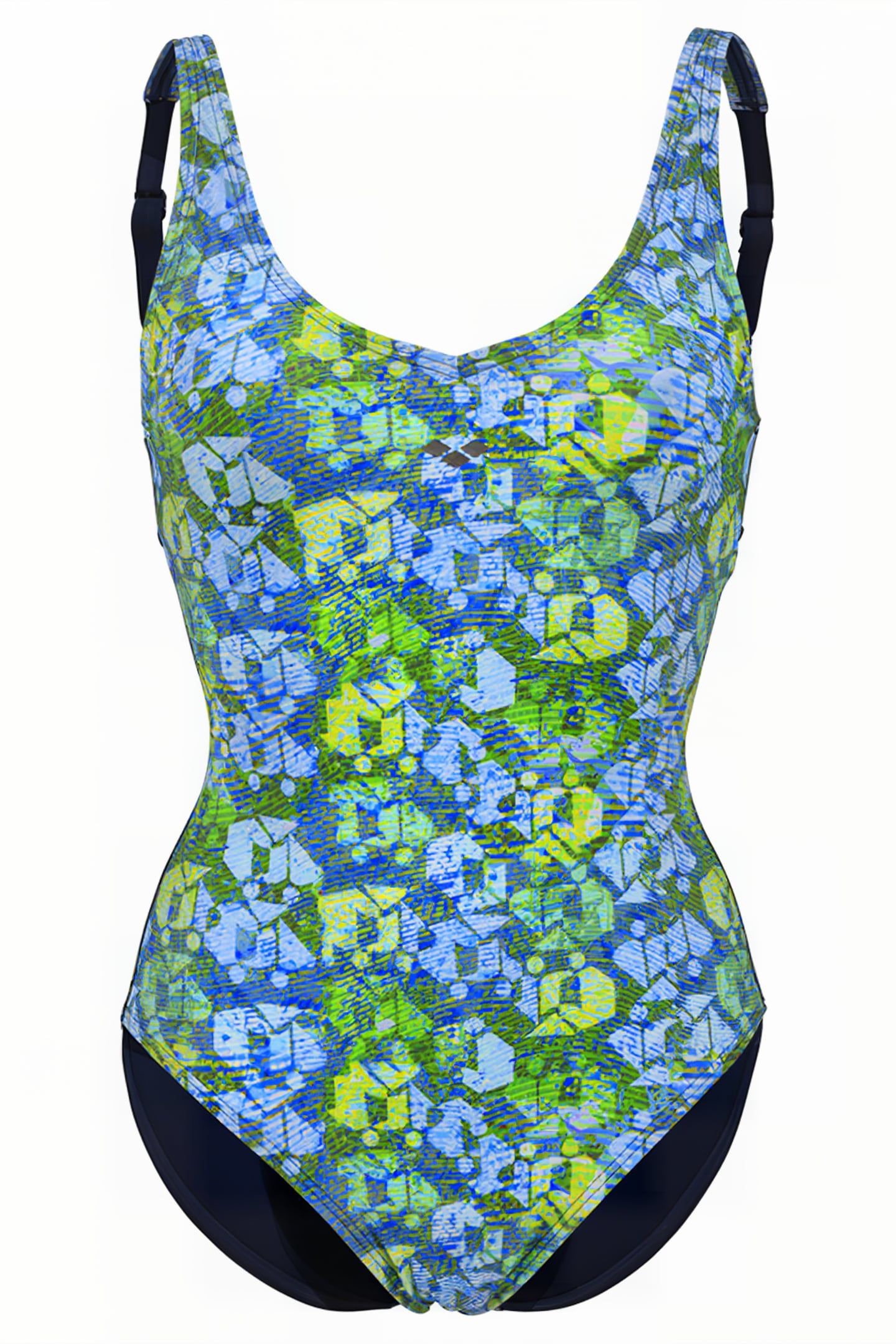 WOMEN'S BODYLIFT CHIARA SWIMSUIT WING B NAVY-SOFT GREEN MULT 4