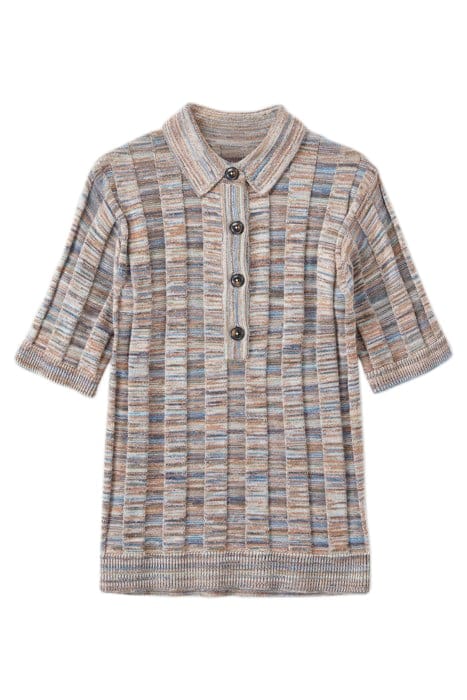 POLO SHORT SLEEVE CHAMBRAY BLUE 4