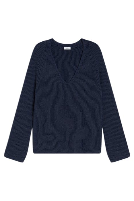 V NECK LONG SLEEVE SPACE BLUE 3
